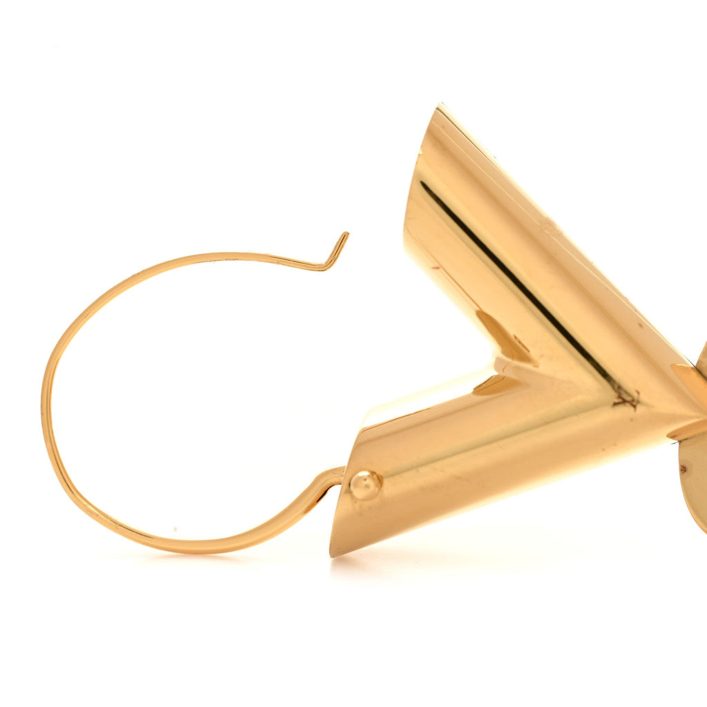 Essential V Single Hoop Earring Gold
