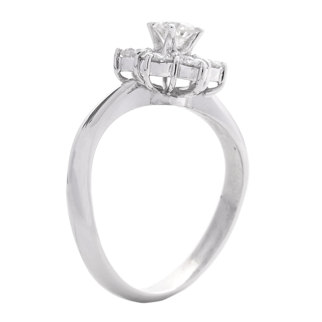 Platinum Diamond 1.02ctw Flower Ring 54 7