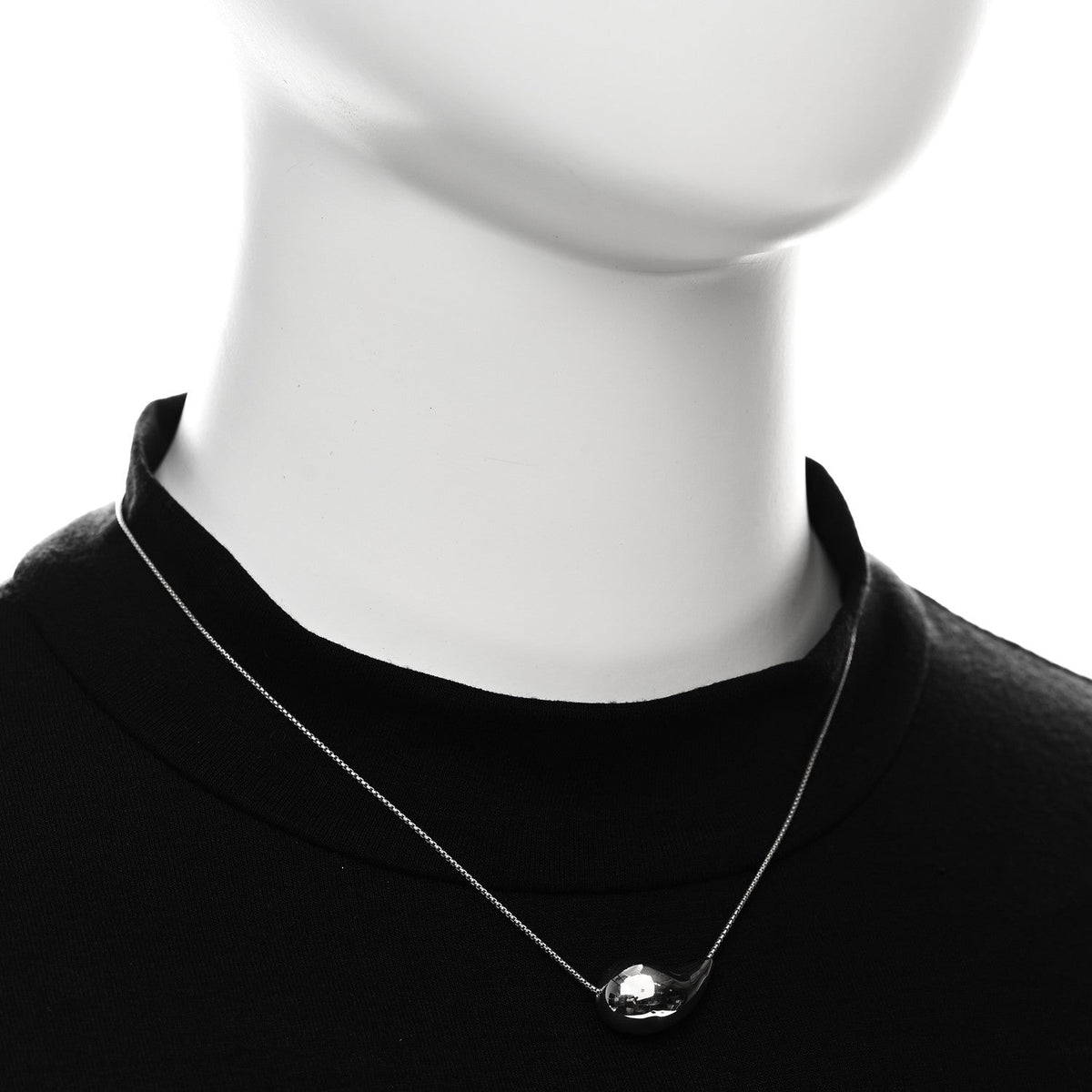 Sterling Silver Drop Pendant Necklace Green