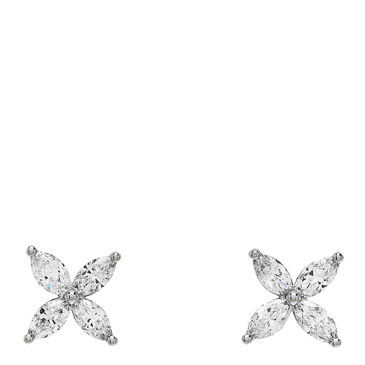 Platinum Diamond .64ct Small Victoria Earrings