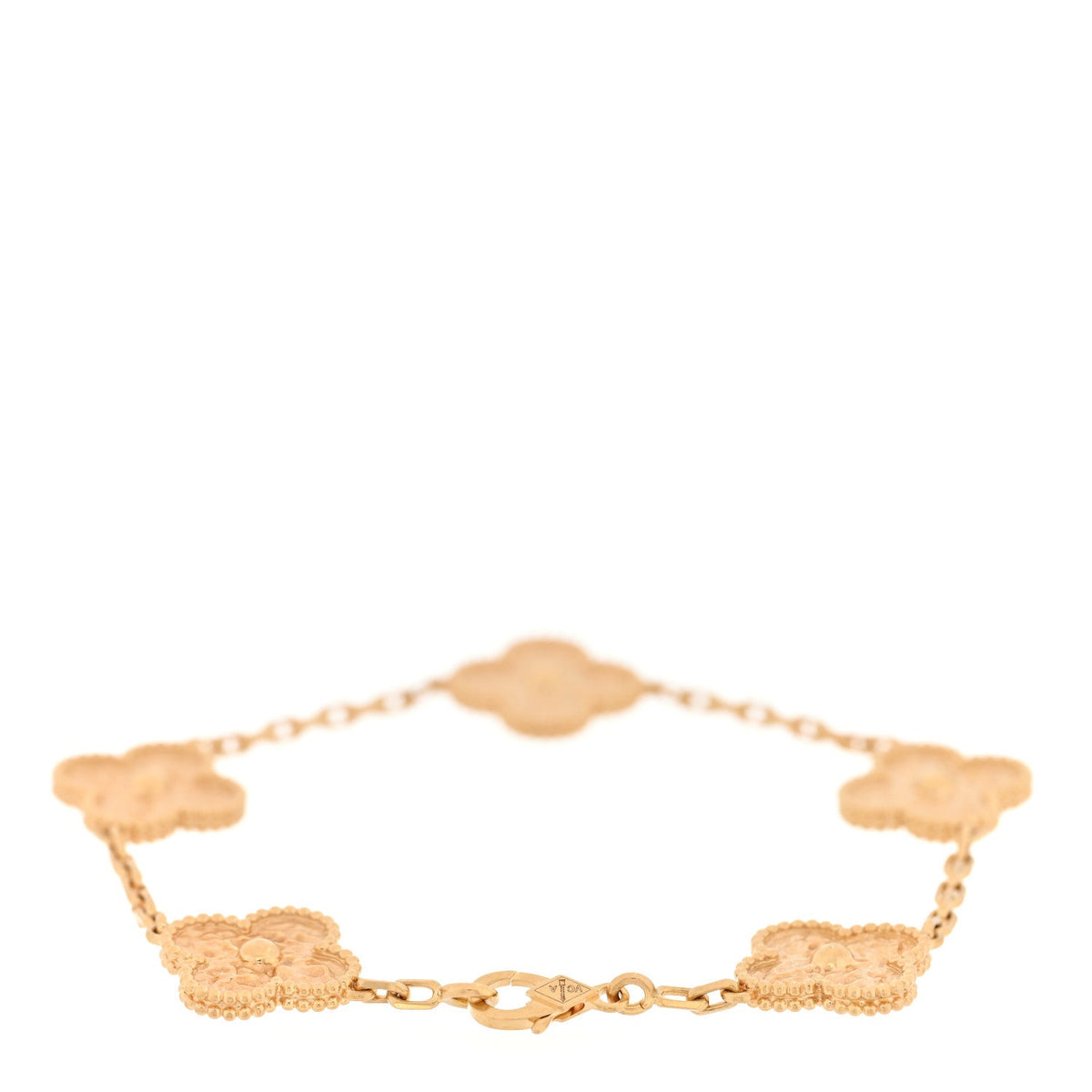 18K Yellow Gold 5 Motifs Vintage Alhambra Bracelet