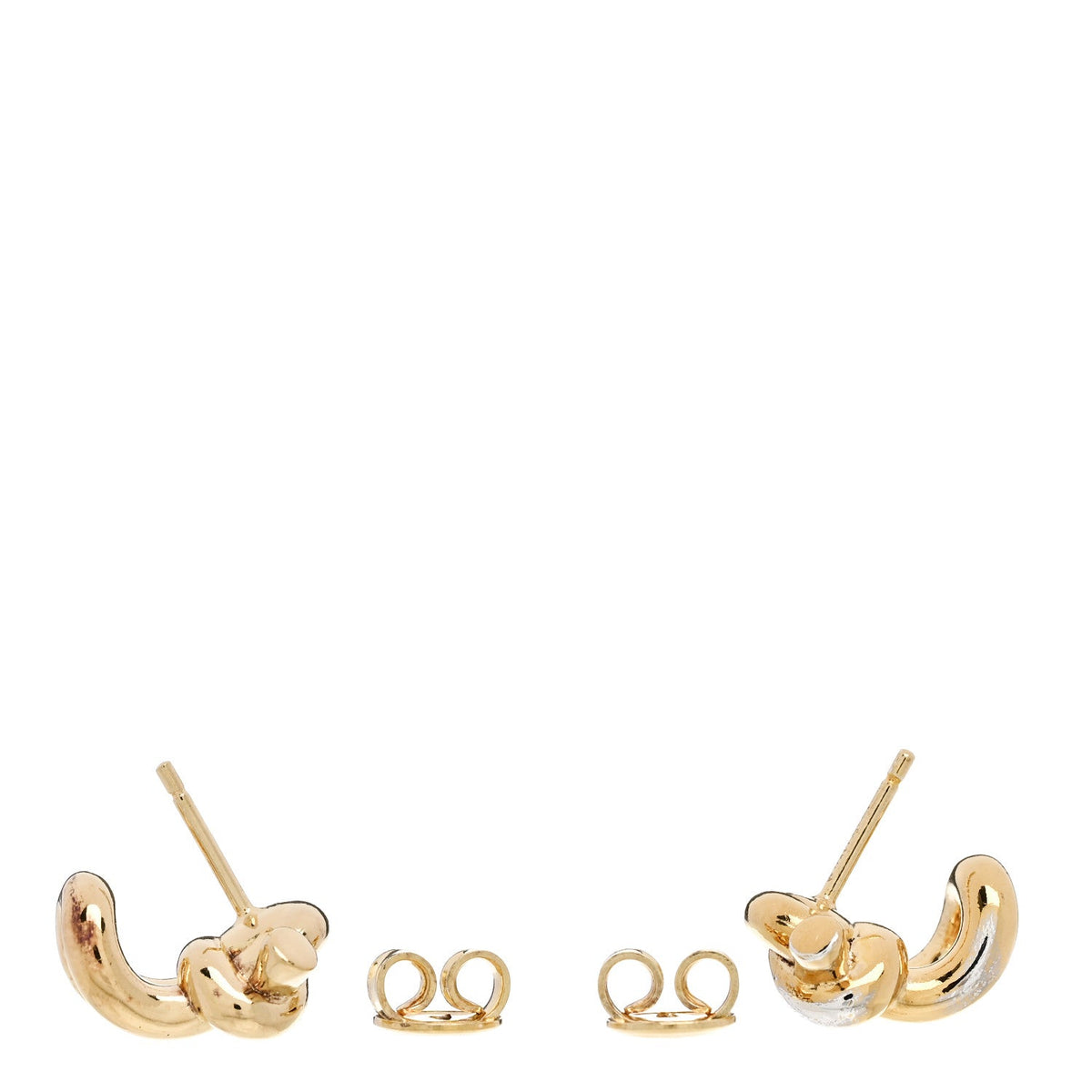Sterling Silver Knot Earrings Gold