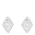18K White Gold Diamond Diamante Earrings