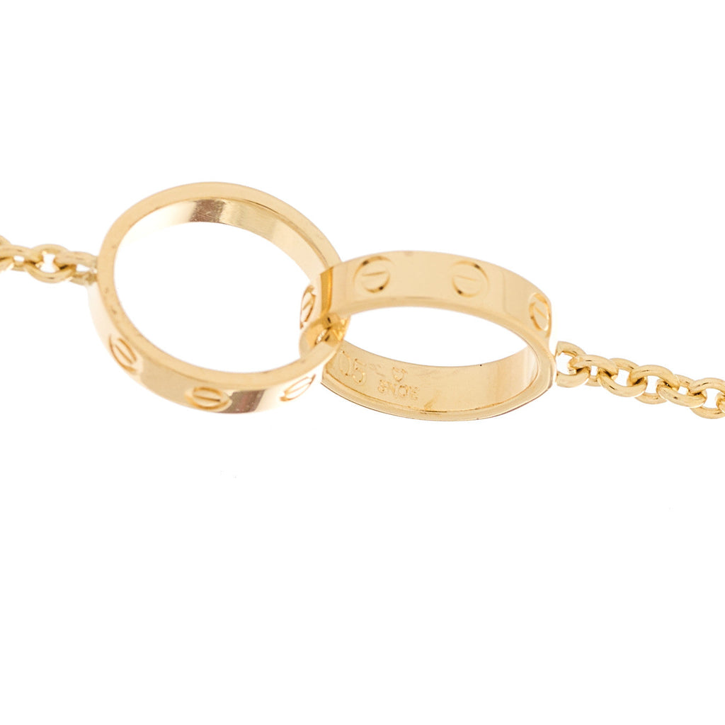18K Yellow Gold Interlocking LOVE Necklace