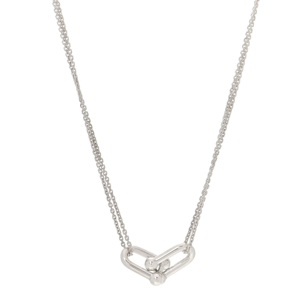 Sterling Silver Double HardWear Link Pendant Necklace