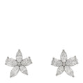 Platinum Diamond Large Victoria Mixed Cluster Earrings