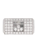 18K White Gold Diamond Happy Diamond Signet Pave Ring 54 7