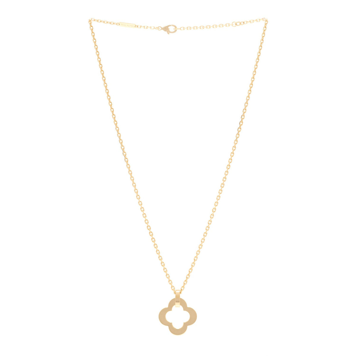 18K Yellow Gold Byzantine Alhambra Pendant Necklace