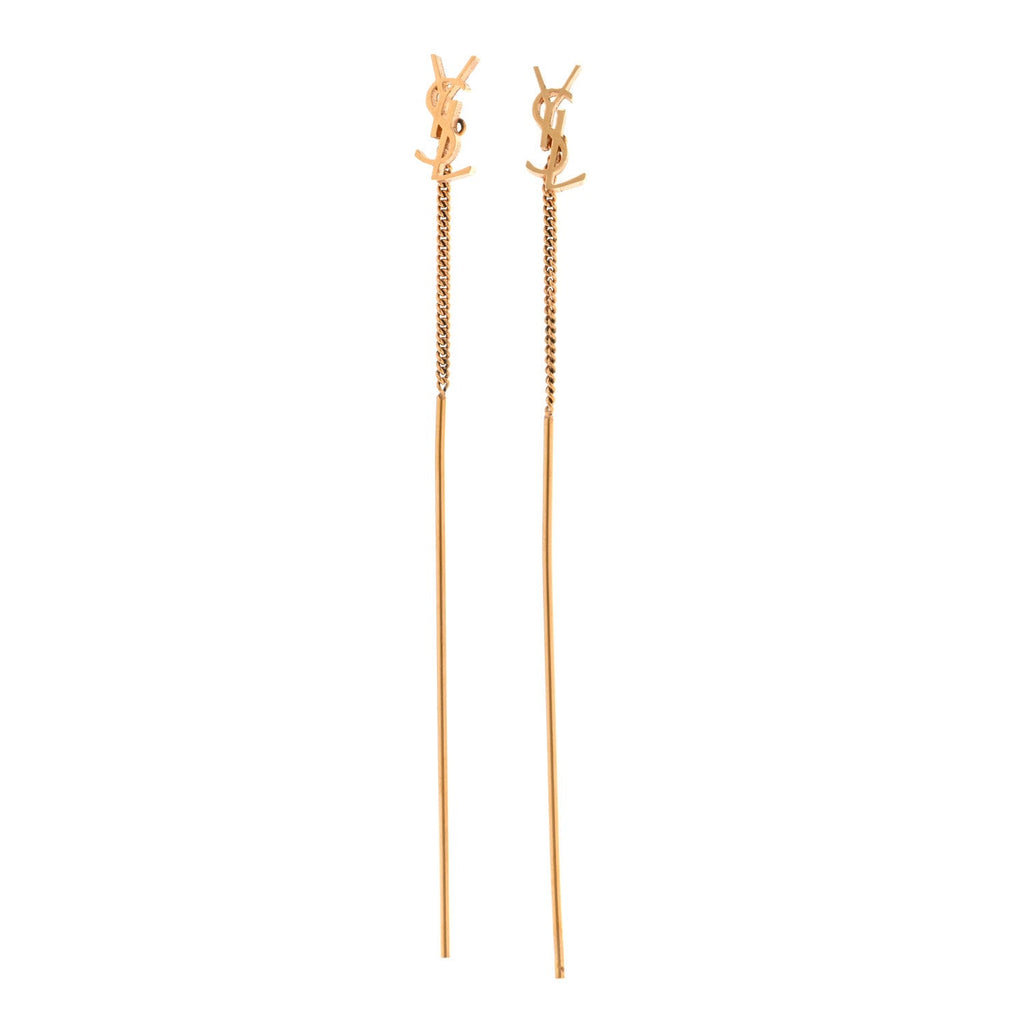 Metal Opyum Threader Earrings Gold