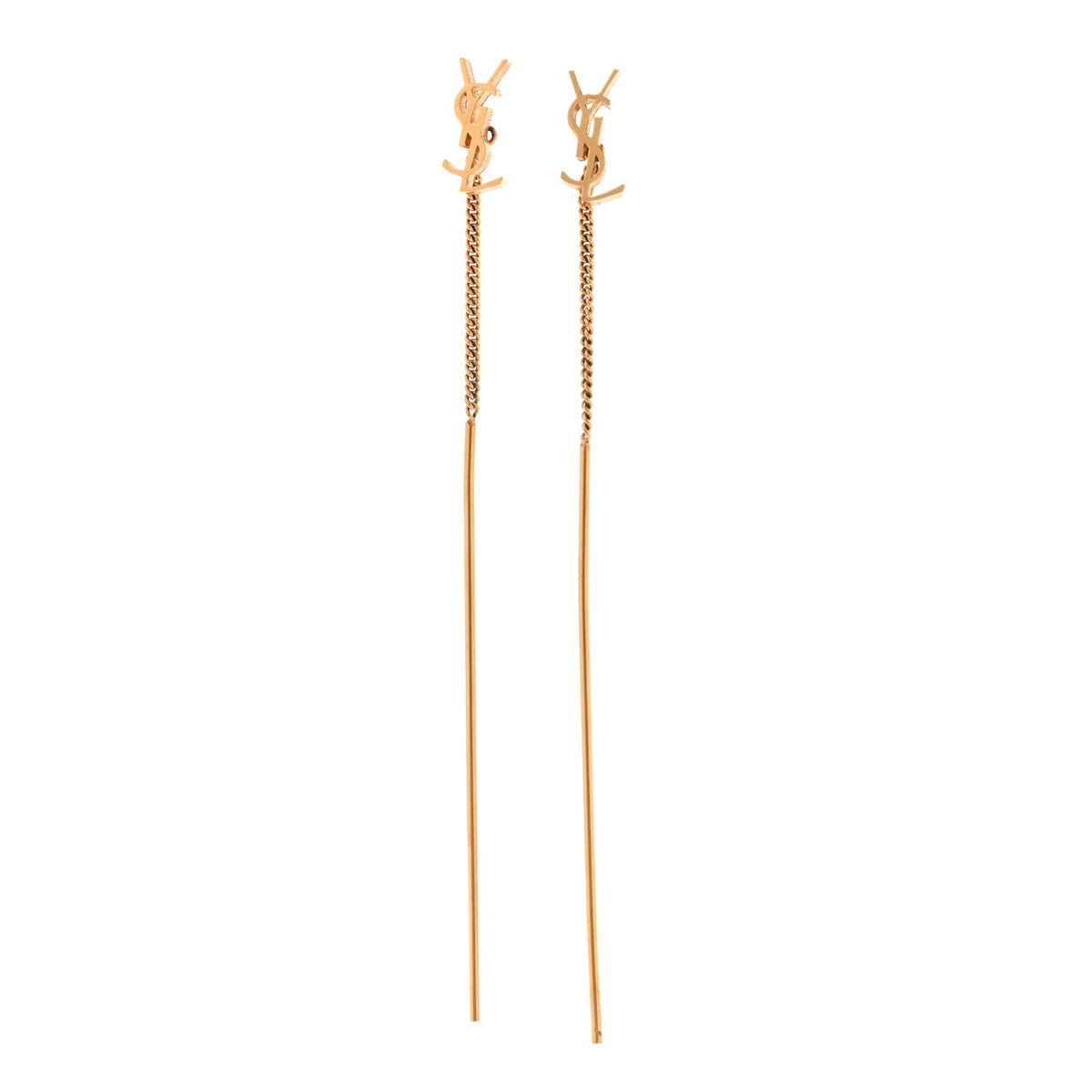 Metal Opyum Threader Earrings Gold