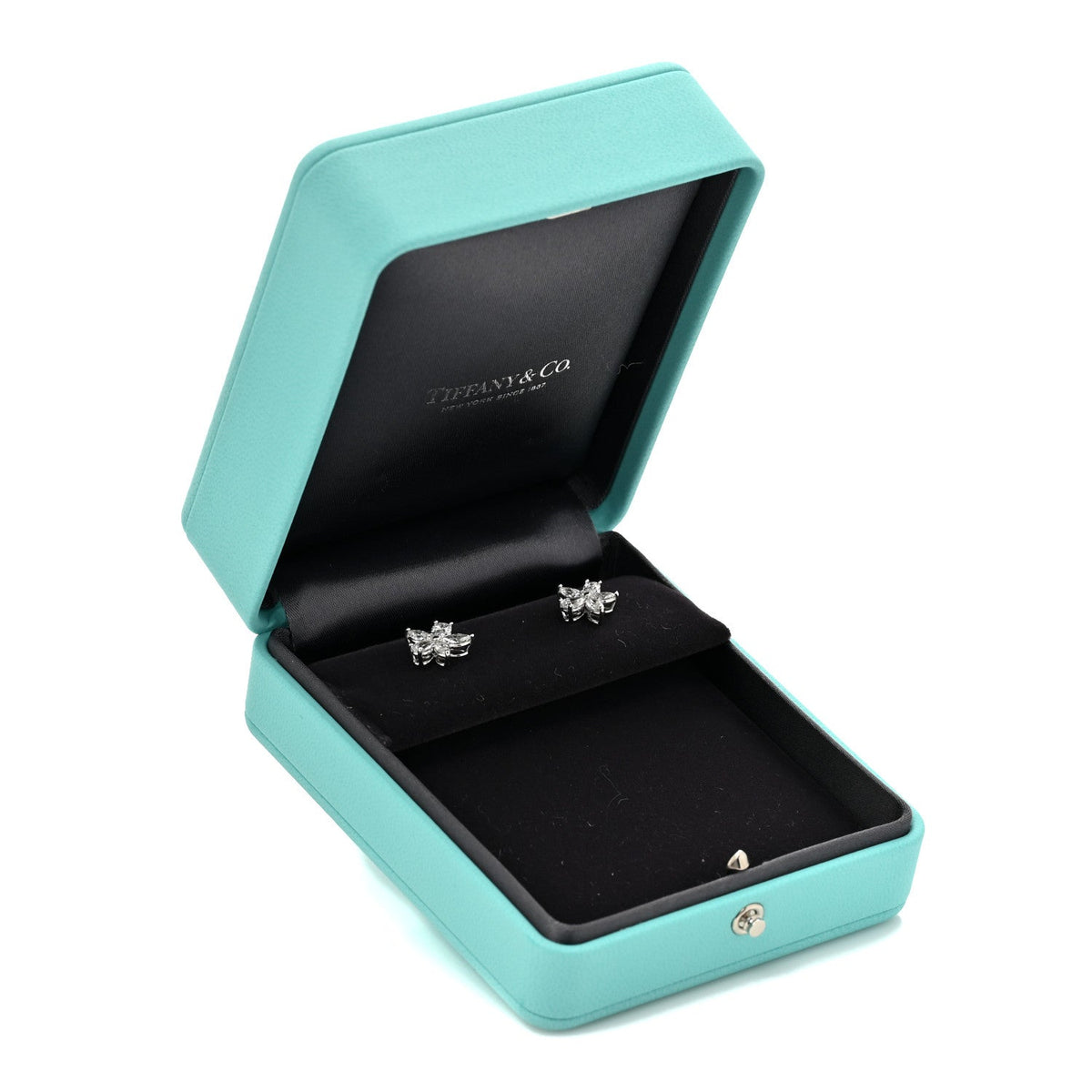 Platinum Diamond Large Victoria Mixed Cluster Earrings