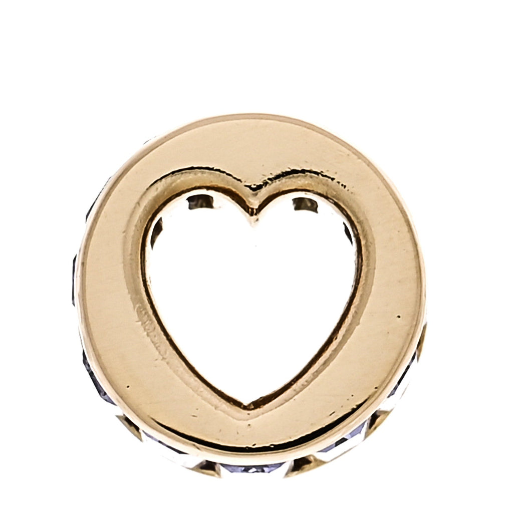 18K Yellow Gold Tanzanite True Love Baguette Heart Beat Pendant