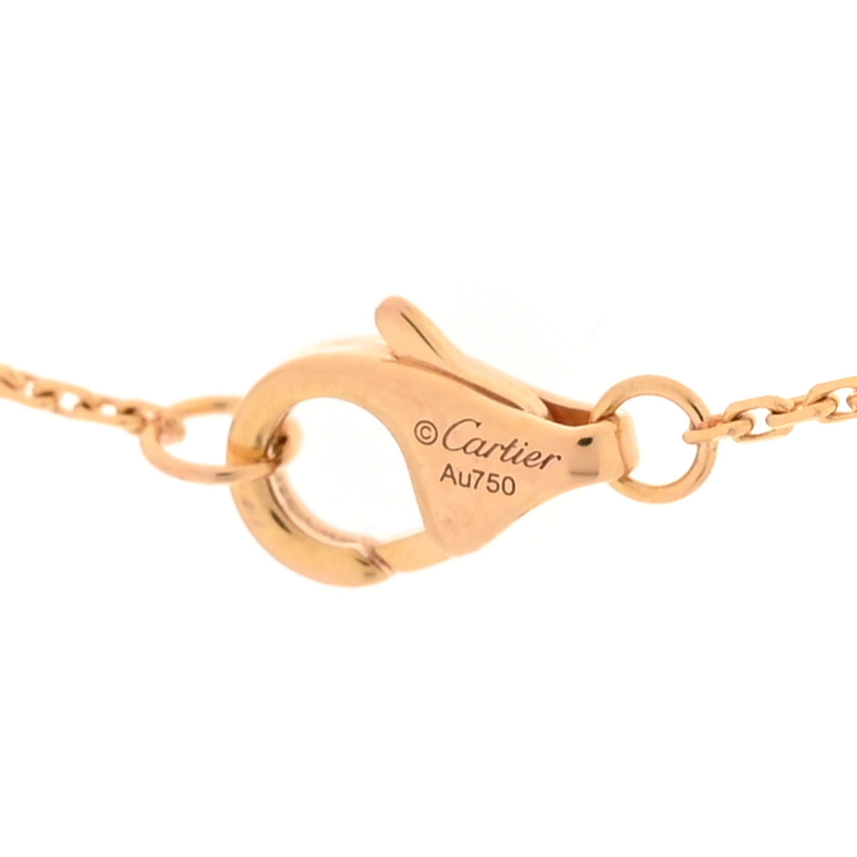 18K Pink Gold Diamond Carnelian XS Amulette de Cartier Pendant Necklace