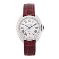 Stainless Steel Alligator 31mm Cle De Cartier Automatic Watch Burgundy