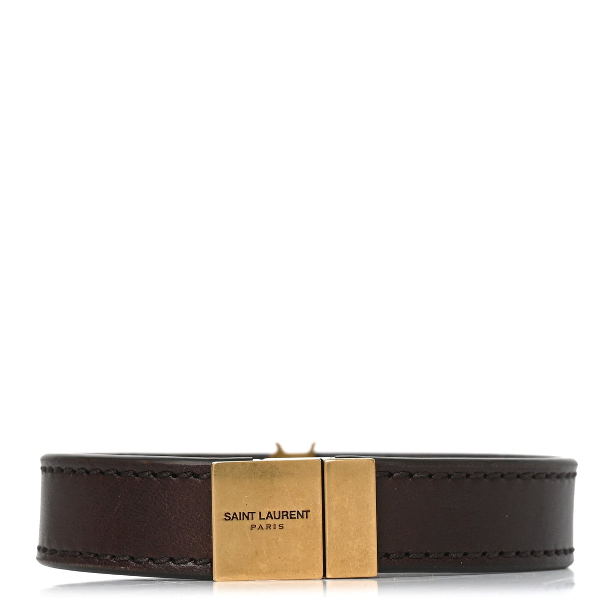 Calfskin Cassandre Bracelet L Dark Brown Chocolate