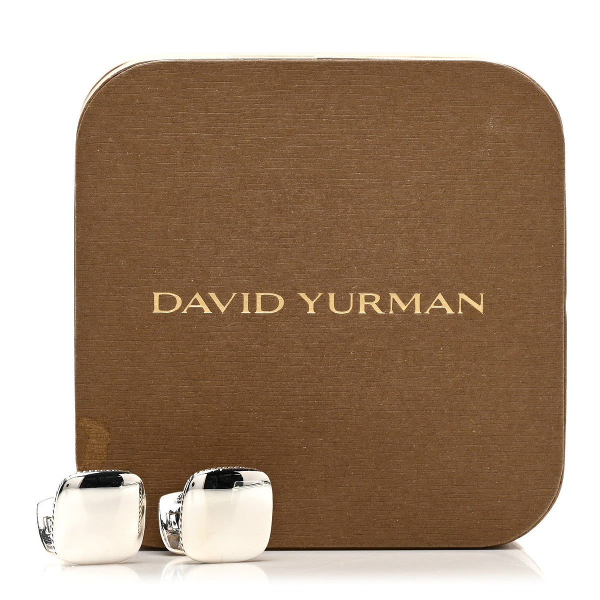 Sterling Silver Streamline Cushion Cufflinks