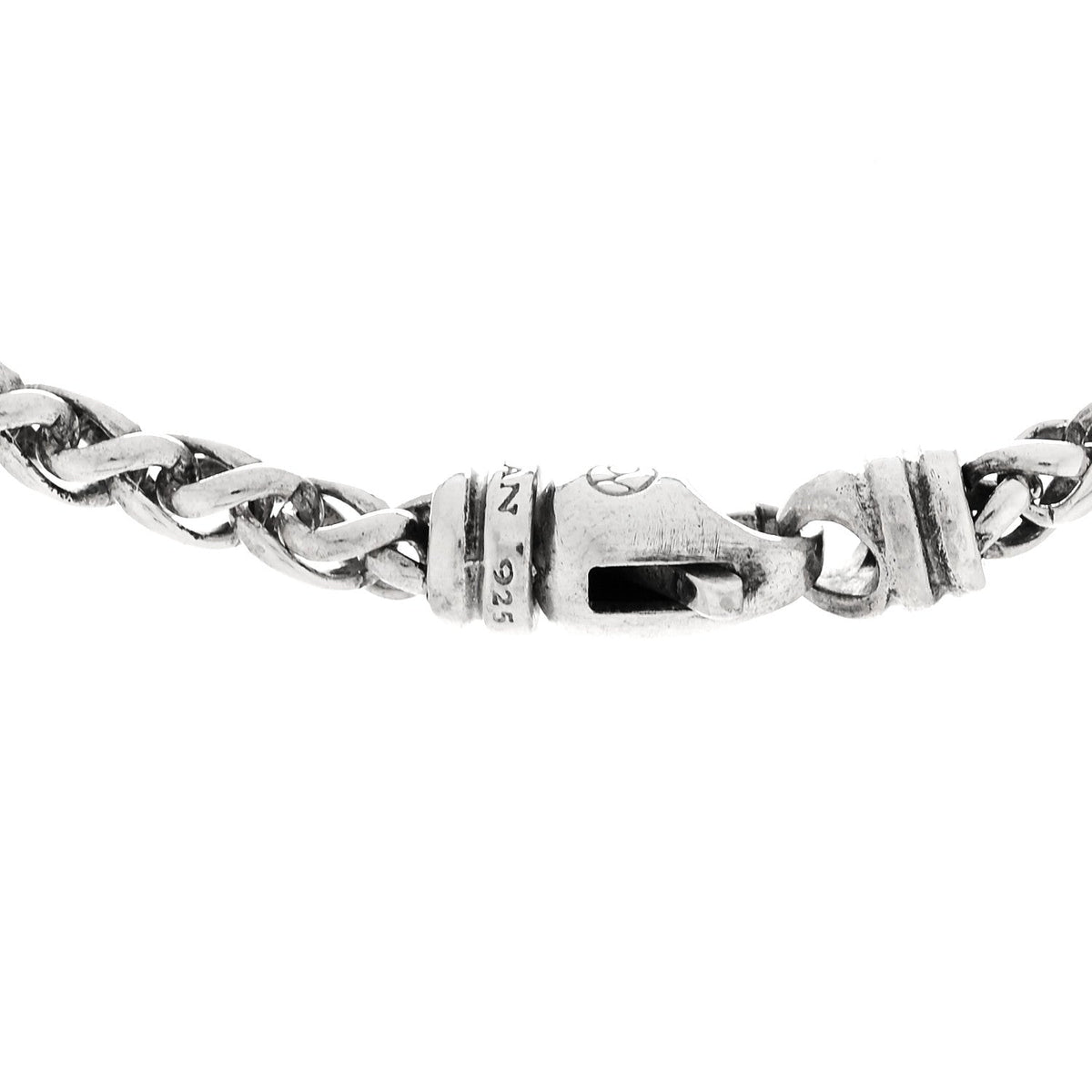 Sterling Silver 4mm Wheat Chain Necklace