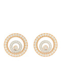 18K Rose White Gold Diamond Happy Spirit Pave Earrings