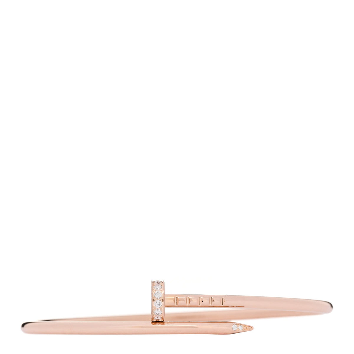18K Pink Gold Diamond Small Juste Un Clou Bracelet 16