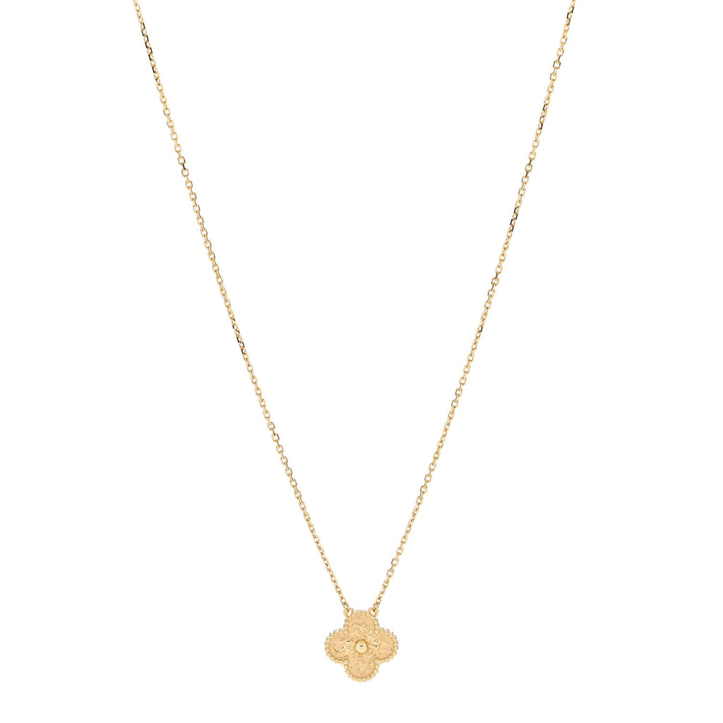 18K Yellow Gold Vintage Alhambra Pendant Necklace