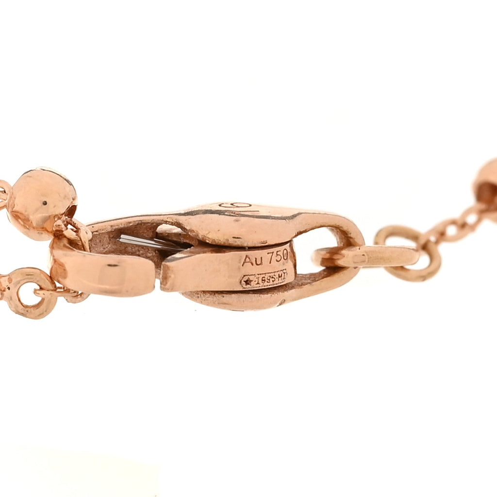 18K Rose Gold Diamond GG Flora Station Bracelet