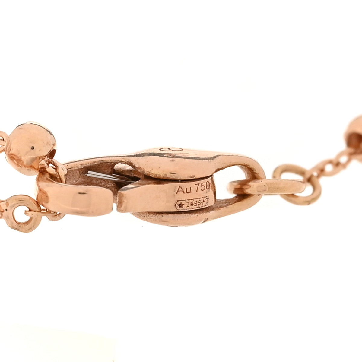 18K Rose Gold Diamond GG Flora Station Bracelet