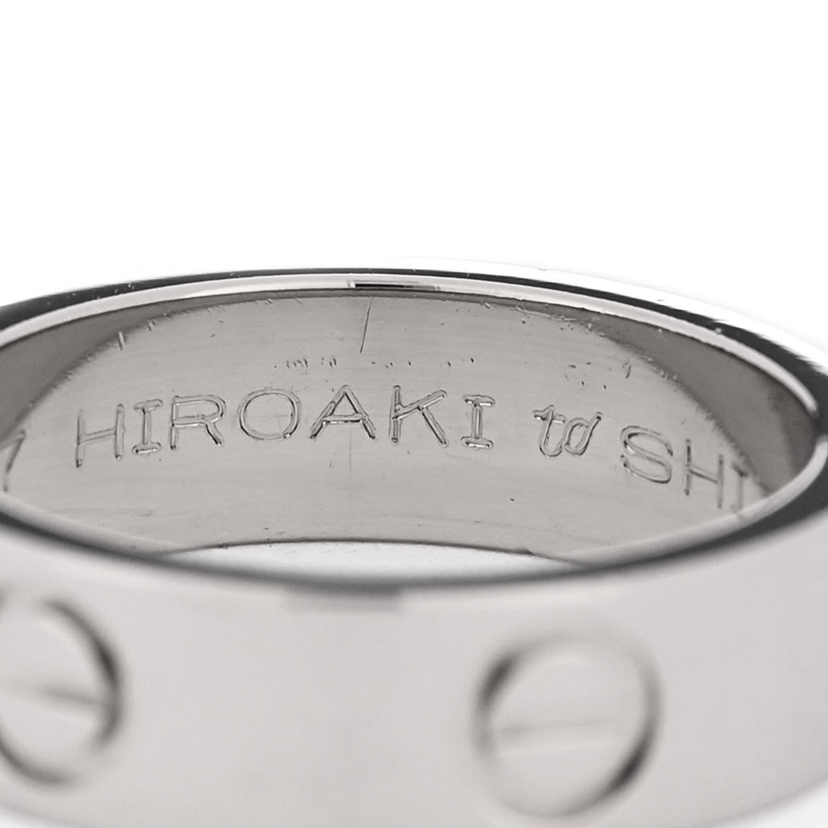 18K White Gold 5.5mm LOVE Ring 53 6.25
