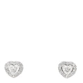 Platinum Diamond 1.62ctw Heart Cut Halo Earrings