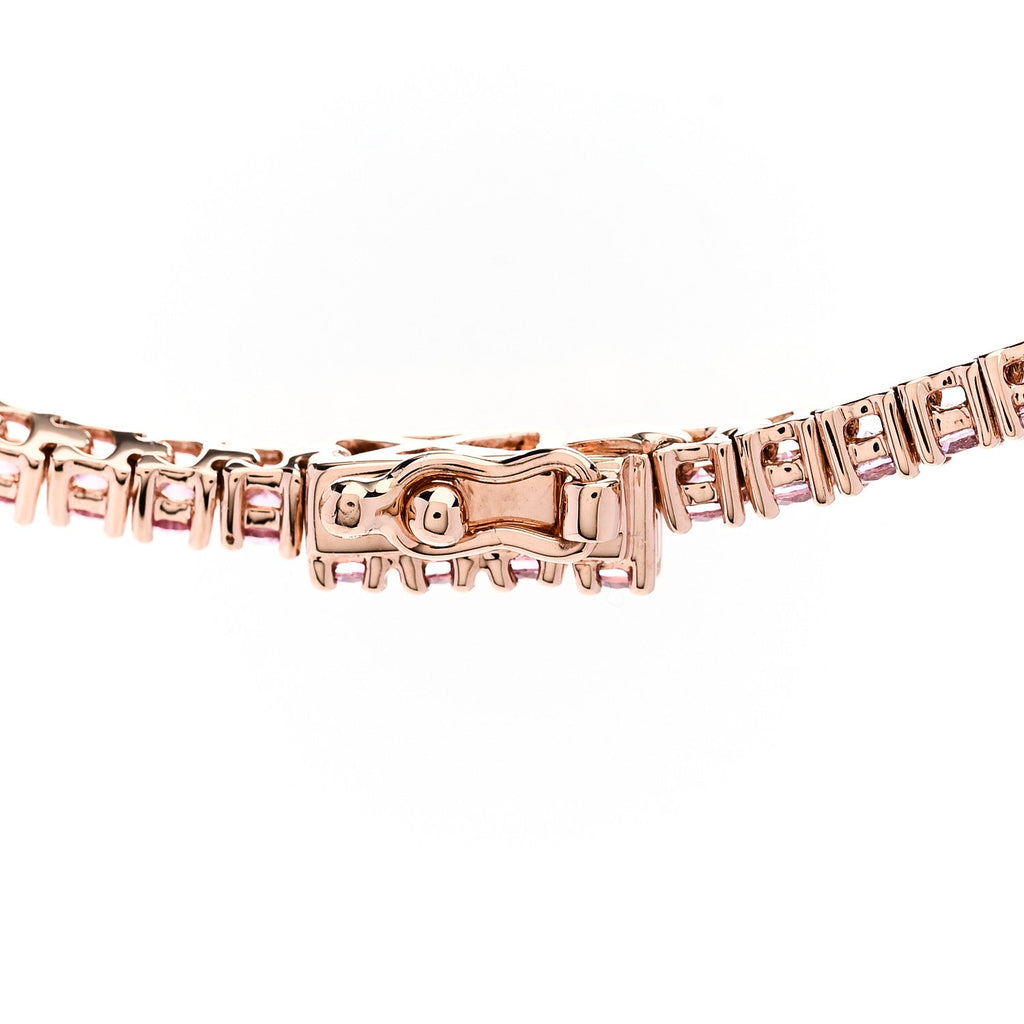 18K Rose Gold Pink Sapphire Hepburn Choker Necklace