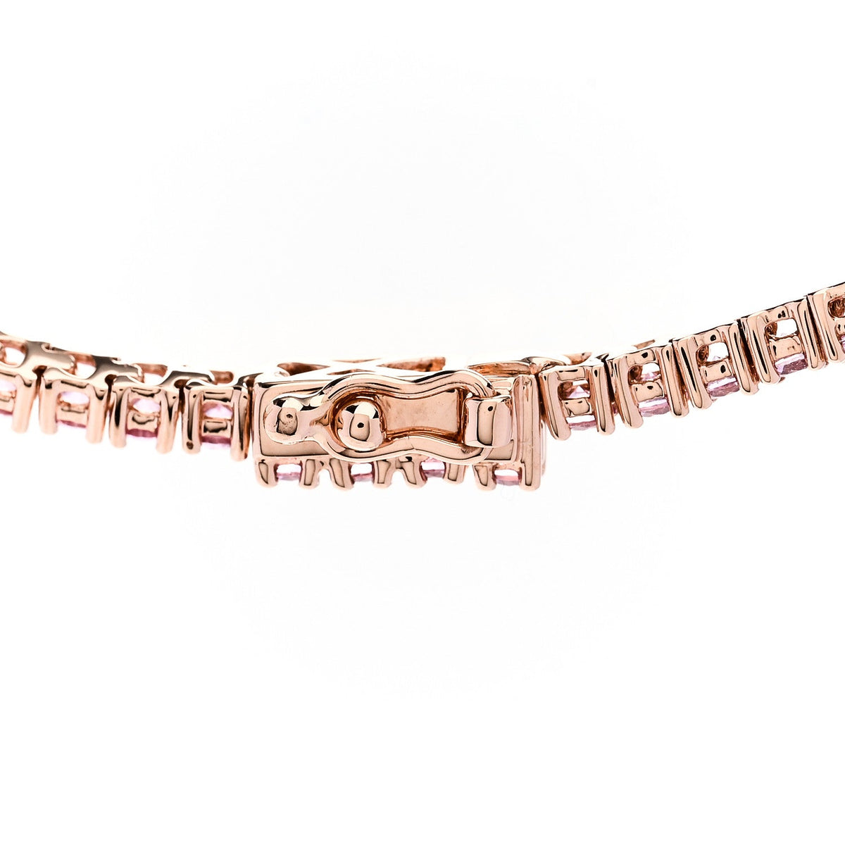 18K Rose Gold Pink Sapphire Hepburn Choker Necklace