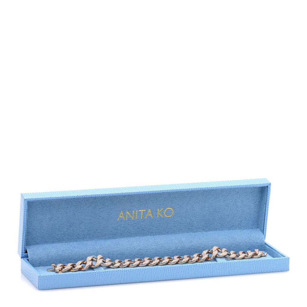 18K Rose Gold Diamond Hemingway Chain Link Bracelet