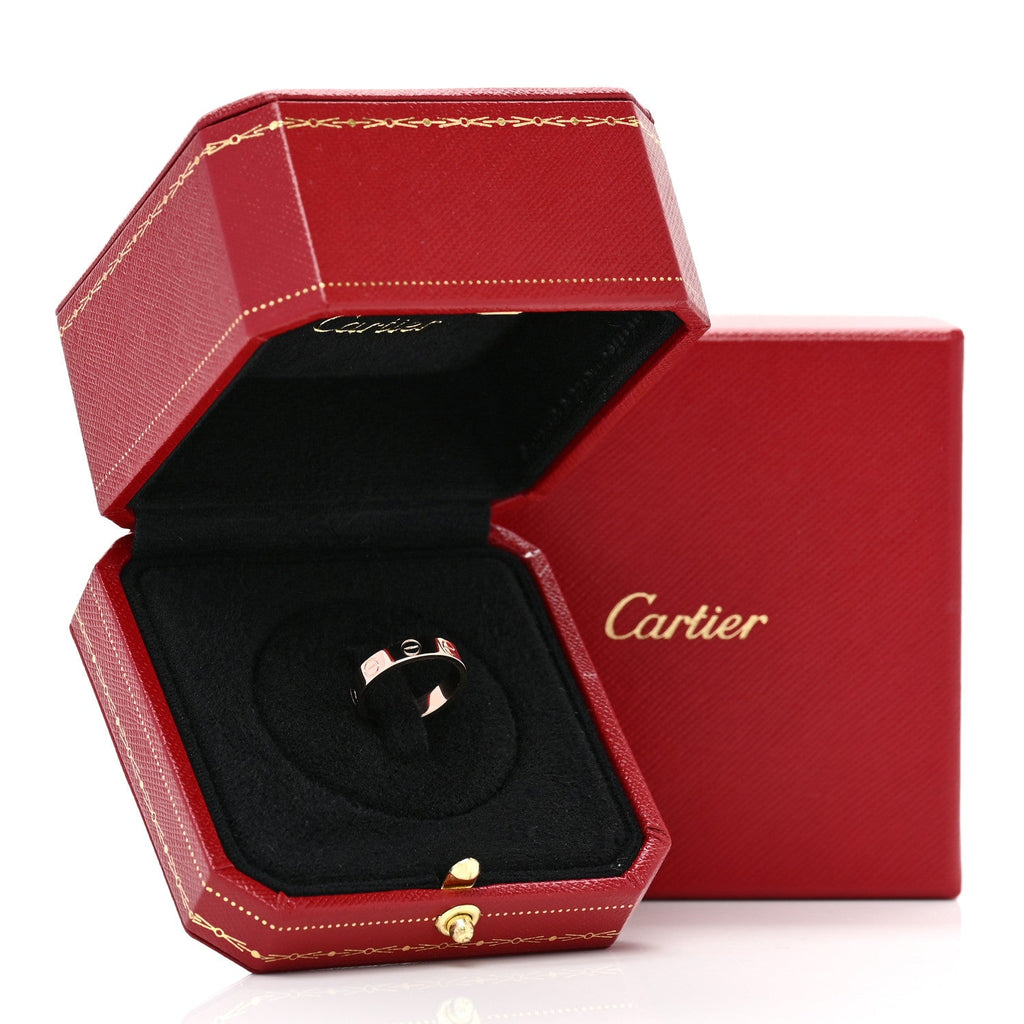 18K Pink Gold 3.5mm LOVE Wedding Band Ring 45 3.5