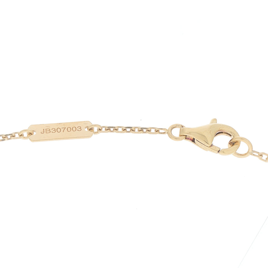 18K Yellow Gold Carnelian Vintage Alhambra Pendant Necklace