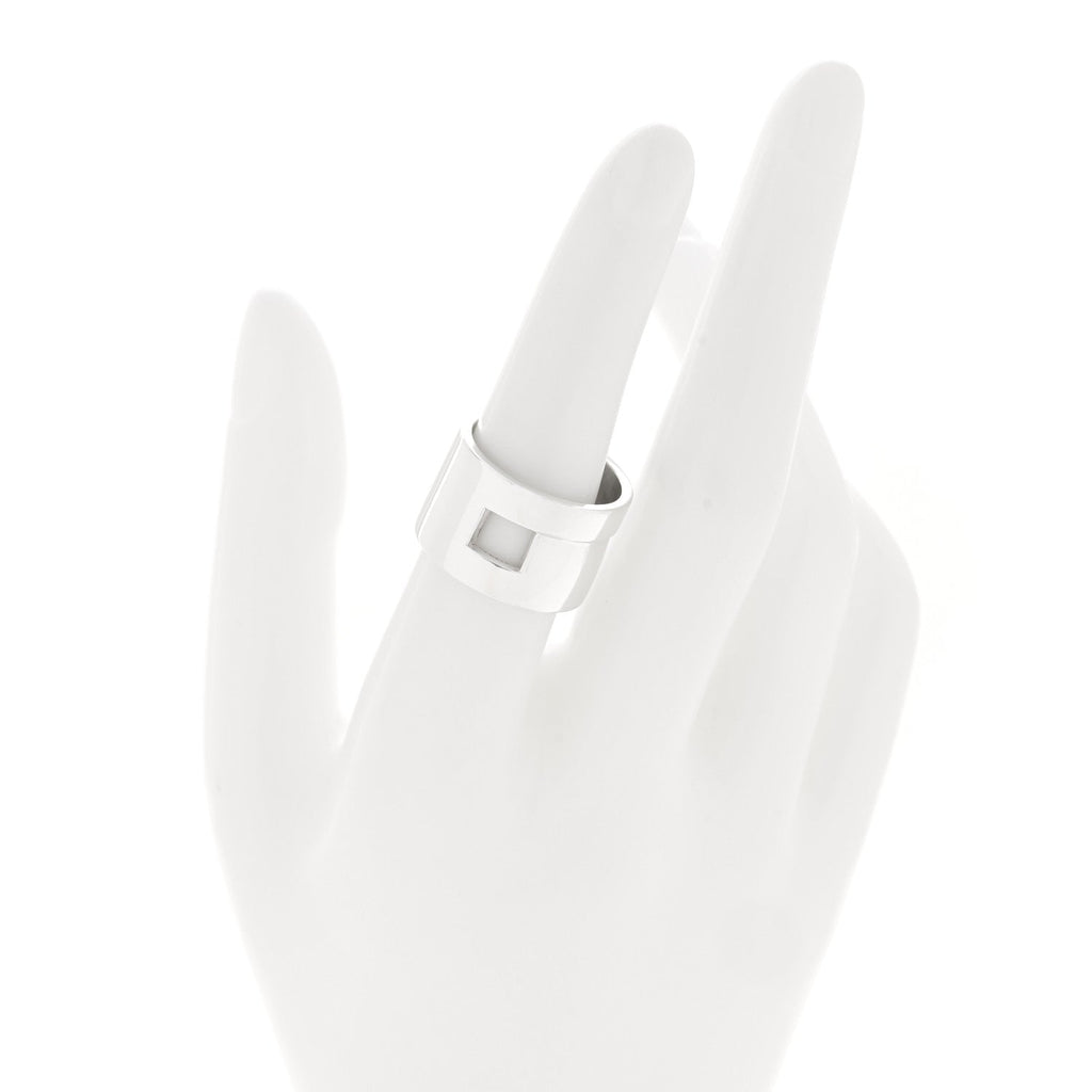 Sterling Silver Square Cutout Ring 54 7