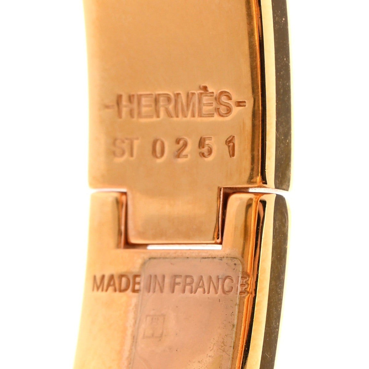 Enamel Narrow Clic Clac H Bracelet GM Creme