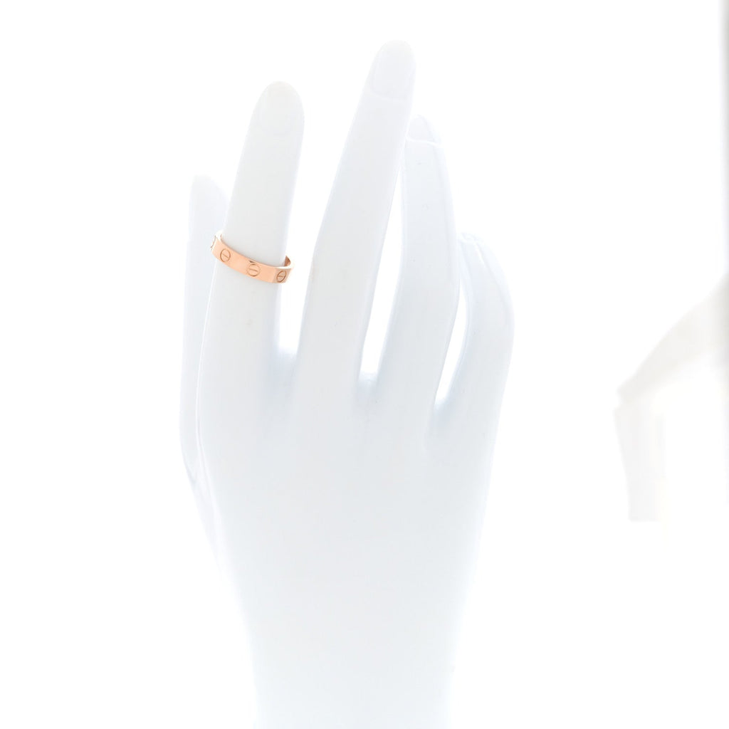 18K Pink Gold 3.5mm LOVE Wedding Band Ring 50 5.25