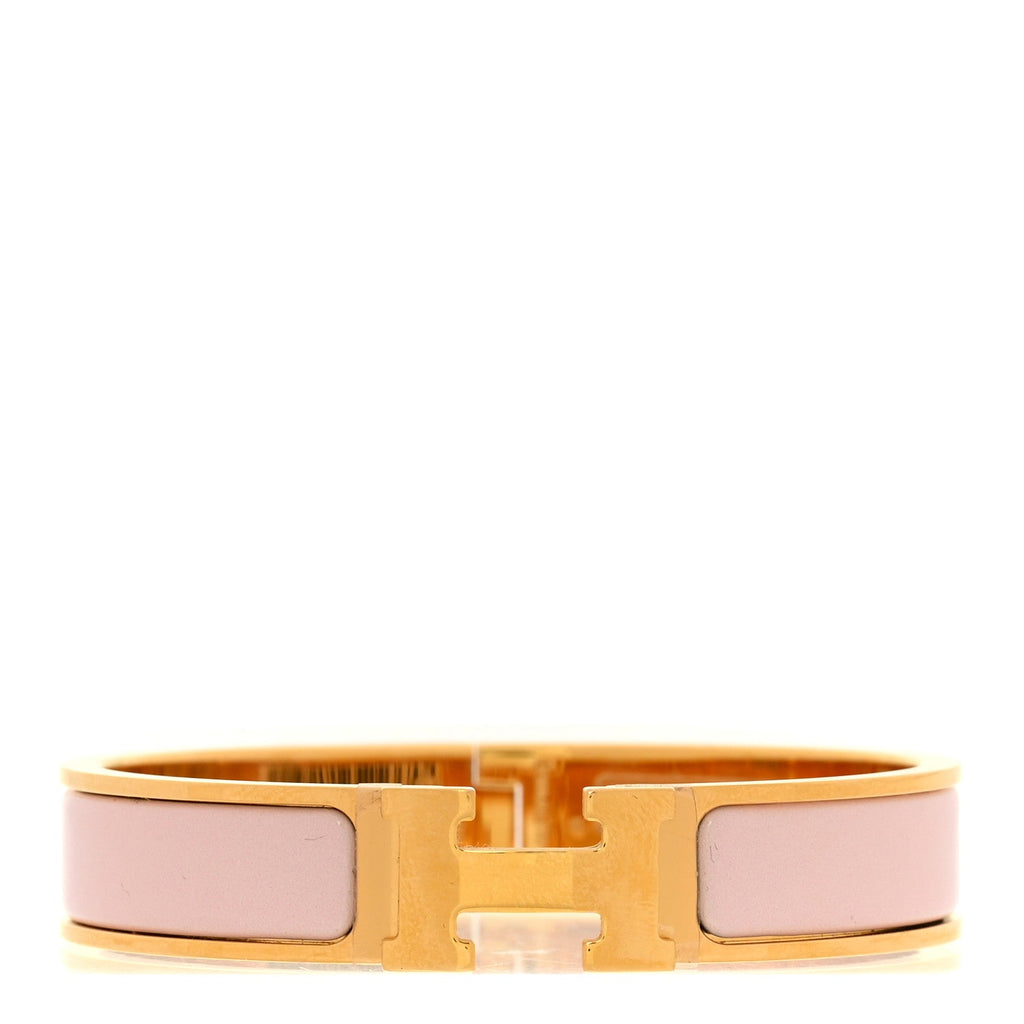 Enamel Narrow Clic Clac H Bracelet PM Rose Candeur