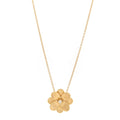 18K Yellow Gold Diamond Petali Flower Pendant Necklace