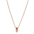 18K Rose Gold Ruby Serpenti Viper Pendant Necklace
