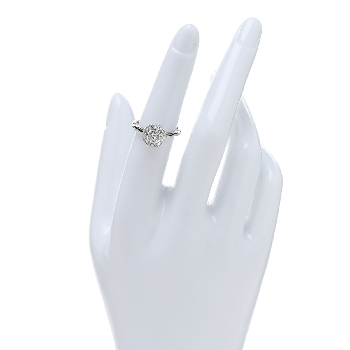 Platinum Diamond Mosaic Ring 51 5.75