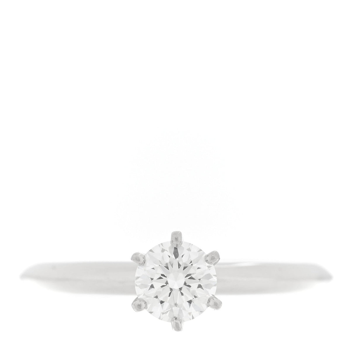 Platinum Diamond .53ct Solitaire Engagement Ring 53 6.5