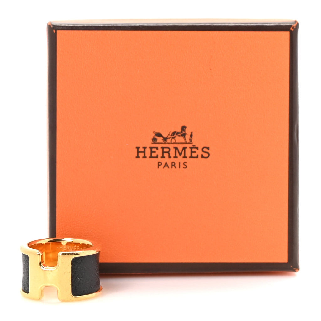 Madame Calfskin Large Olympe Ring XS Black