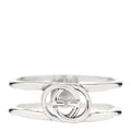 Sterling Silver 6mm Interlocking G Open Band Ring 50 5.25