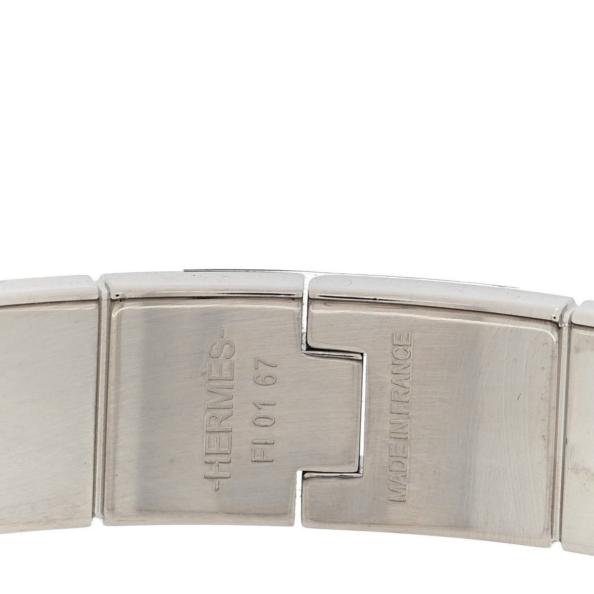 Enamel Charniere Uni Narrow Hinged Bracelet S Rouge Vif