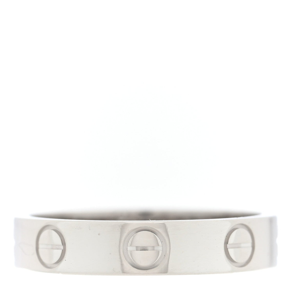 18K White Gold 3.5mm LOVE Wedding Band Ring 49 4.75