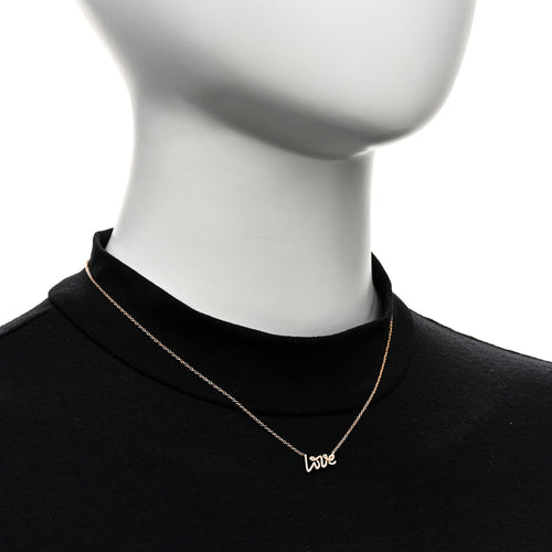 18K Rose Gold Diamond Mini Paloma's Graffiti Love Pendant Necklace