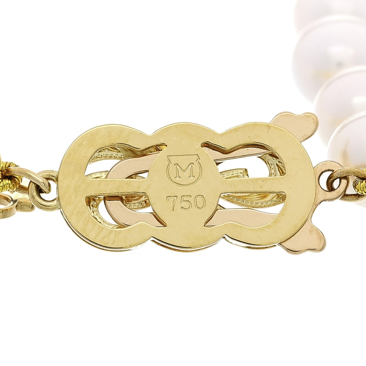 18K Yellow Gold Akoya Cultured Pearl 6.5-7mm Strand Bracelet