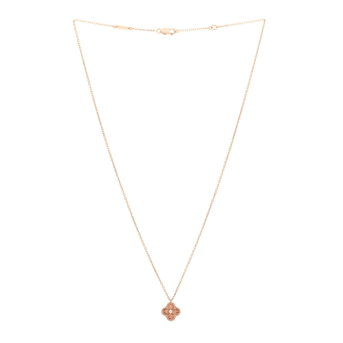 18K Rose Gold Sweet Alhambra Pendant Necklace