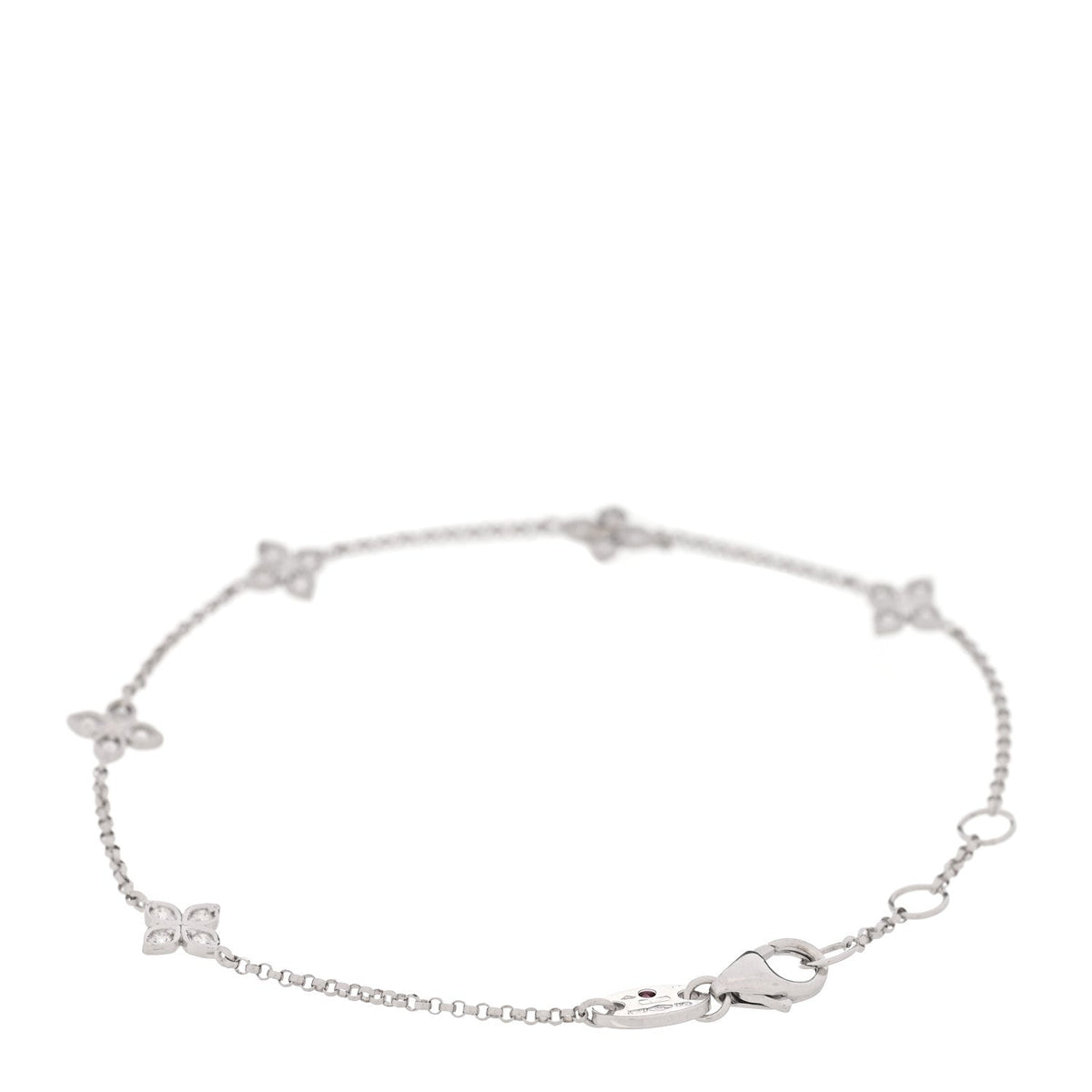 18K White Gold Diamond Verona by the Inch Bracelet