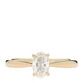 18K Yellow Gold Diamond .51ct Oval Cut Solitaire Engagement Ring  52 6